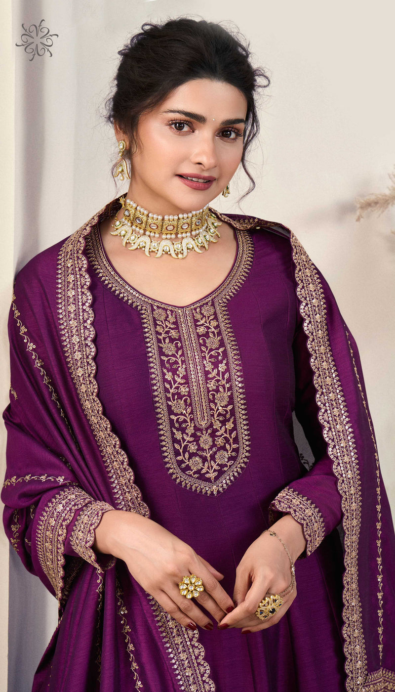 Vinay Fashion Aaliya Vol 2 Silk Georgette Heavy Embroidery Anarkali Designer Salwar Kameez