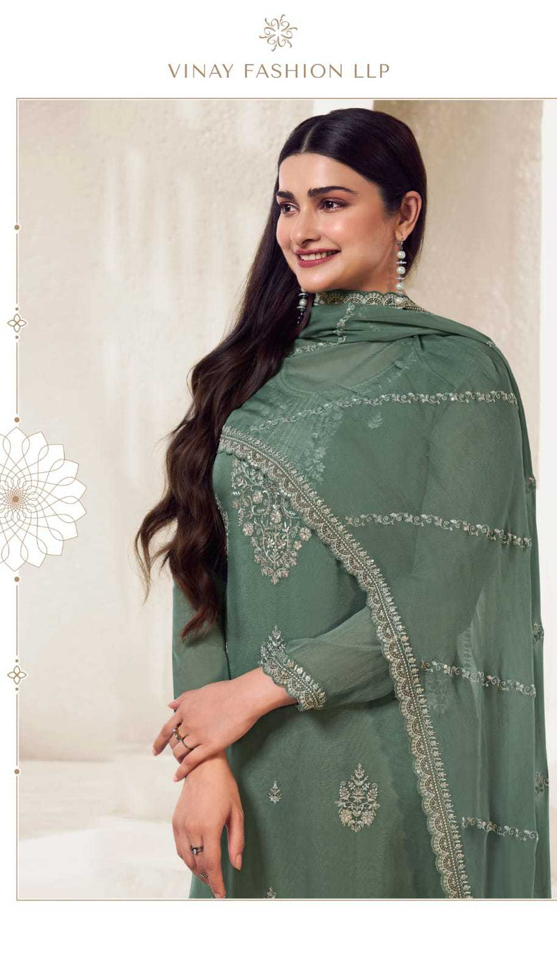 Vinay Fashion Chakori Organza Thread Embroidered Work Digital Printed Salwar Suit