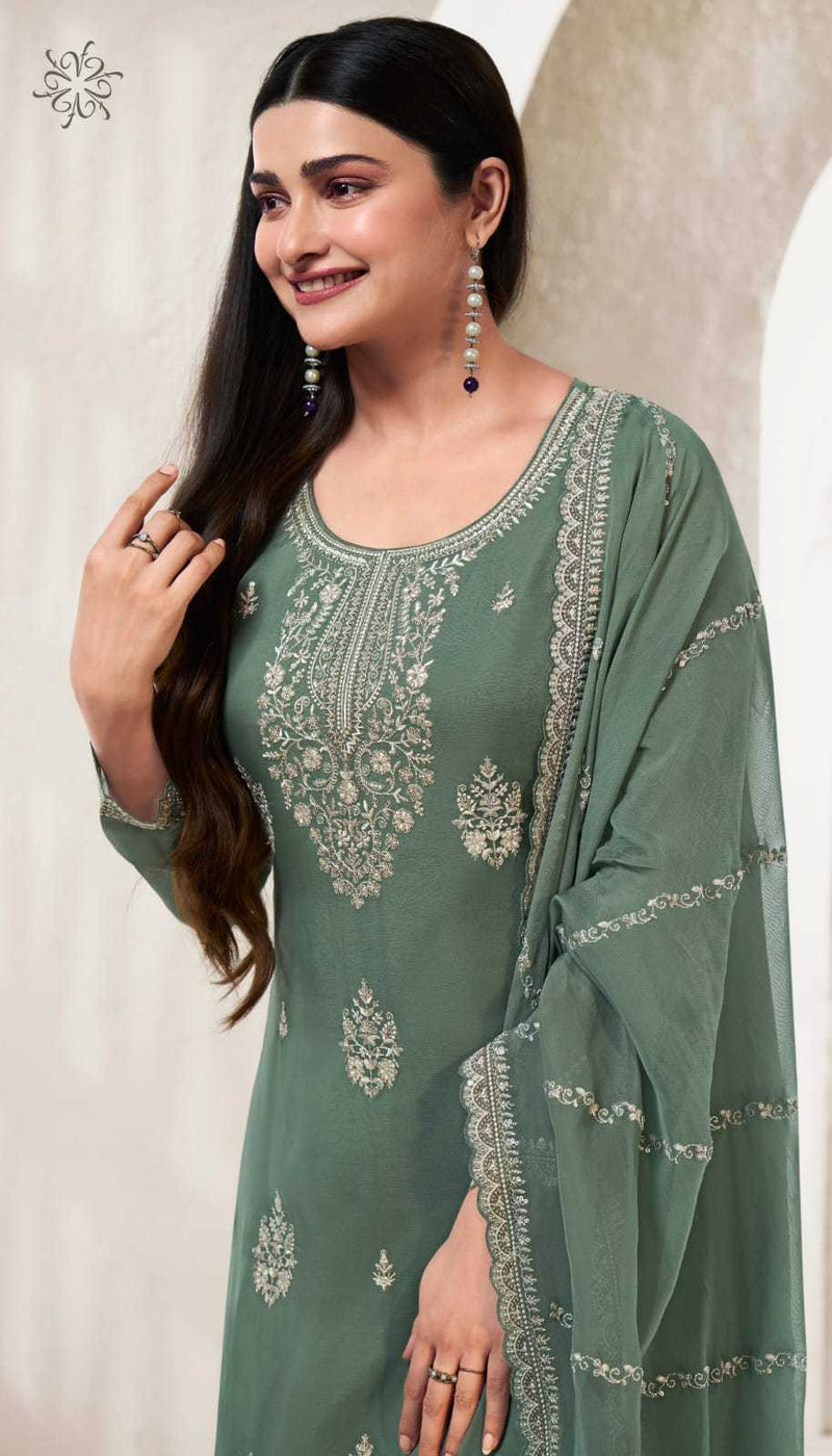 Vinay Fashion Chakori Organza Thread Embroidered Work Digital Printed Salwar Suit