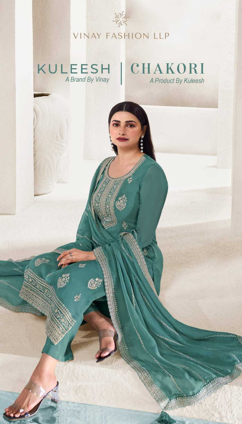 Vinay Fashion Chakori Organza Thread Embroidered Work Digital Printed Salwar Suit