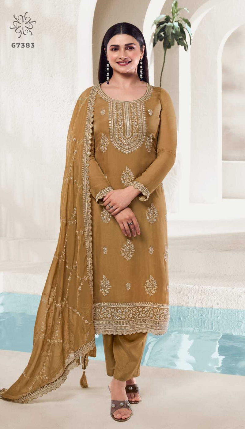 Vinay Fashion Chakori Organza Thread Embroidered Work Digital Printed Salwar Suit