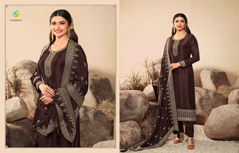 Vinay Fashion Geet Vol 2 Pure Dola Silk Embroidered Fancy Wear Salwar Suit