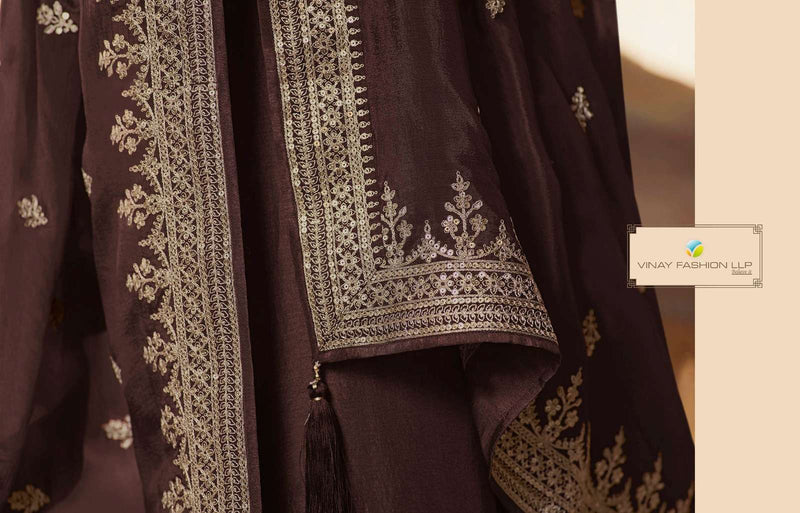 Vinay Fashion Geet Vol 2 Pure Dola Silk Embroidered Fancy Wear Salwar Suit