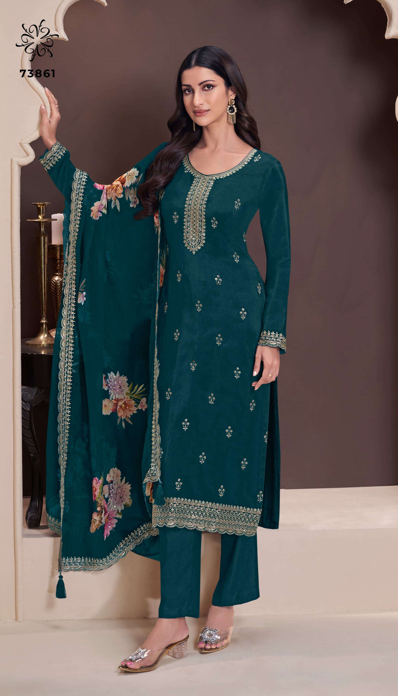 Vinay Fashion Kuleesh Shivangi Vol 2 Embroidered Moonga Silk Salwar Suit