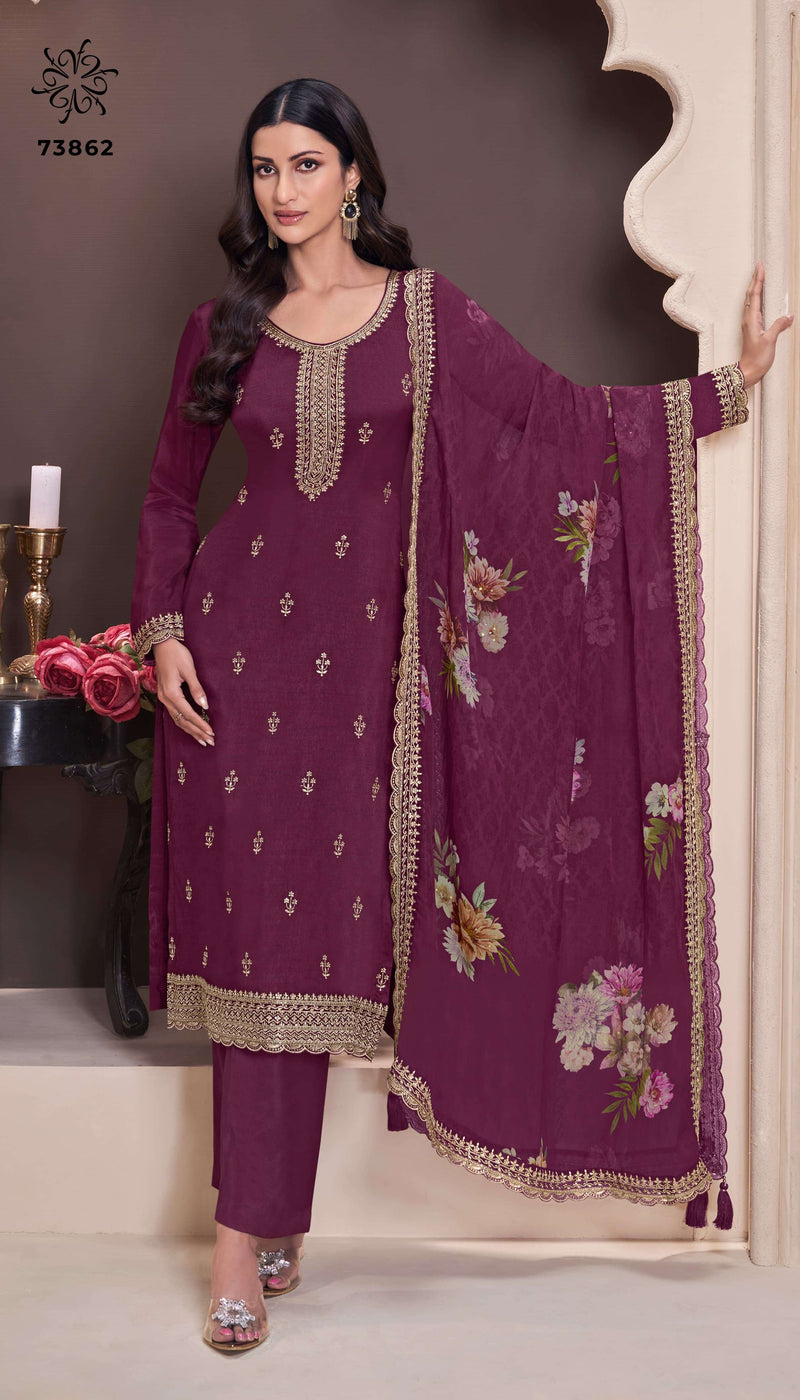 Vinay Fashion Kuleesh Shivangi Vol 2 Embroidered Moonga Silk Salwar Suit