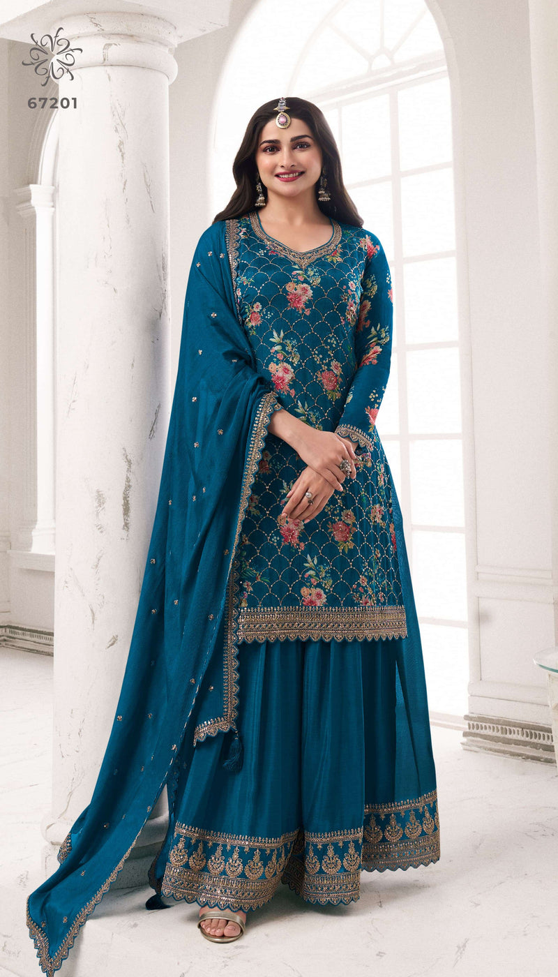 Vinay Fashion Kuleesh Sneh  Digital Printed Chinon Party Wear Pret