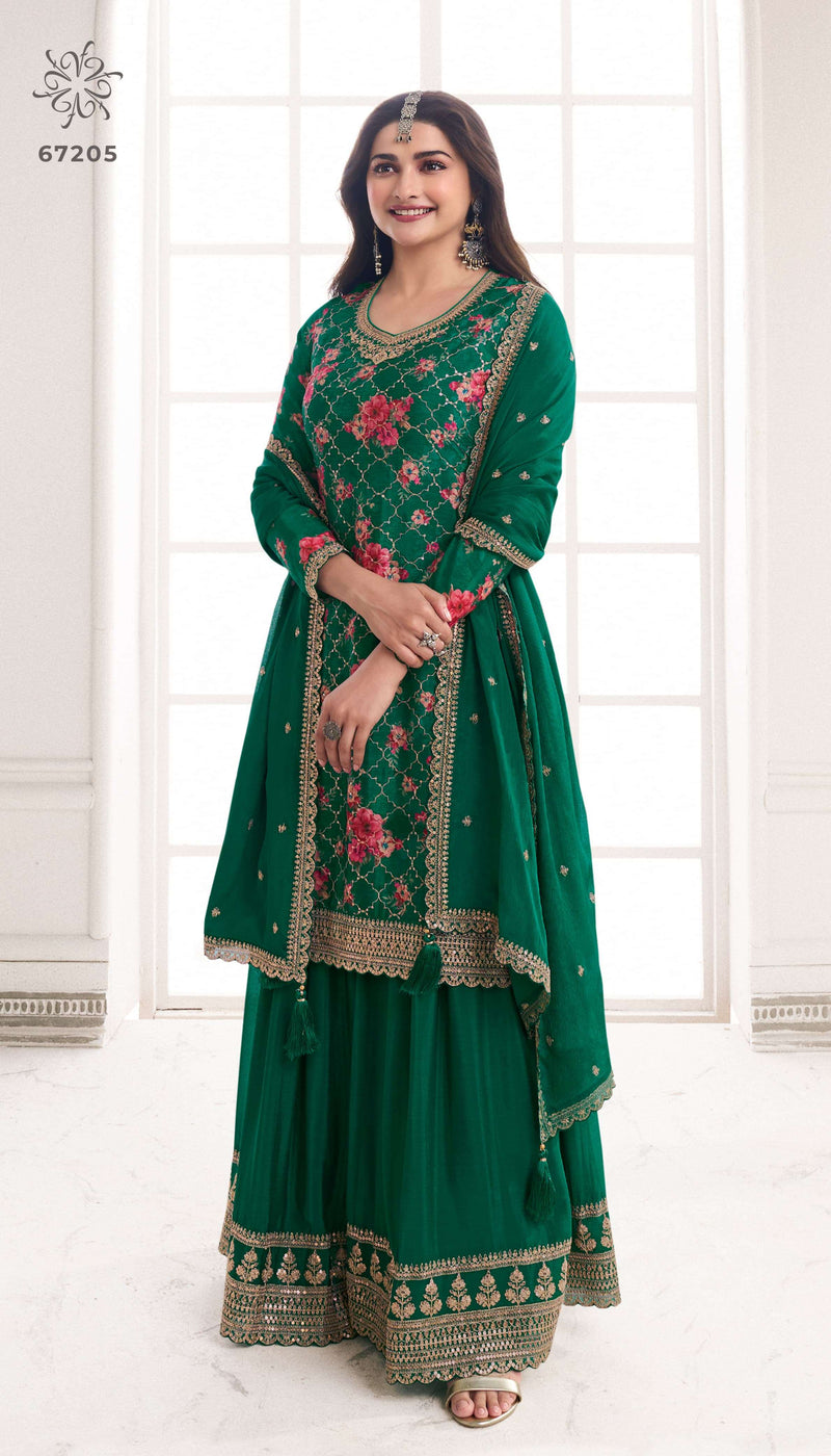 Vinay Fashion Kuleesh Sneh  Digital Printed Chinon Party Wear Pret