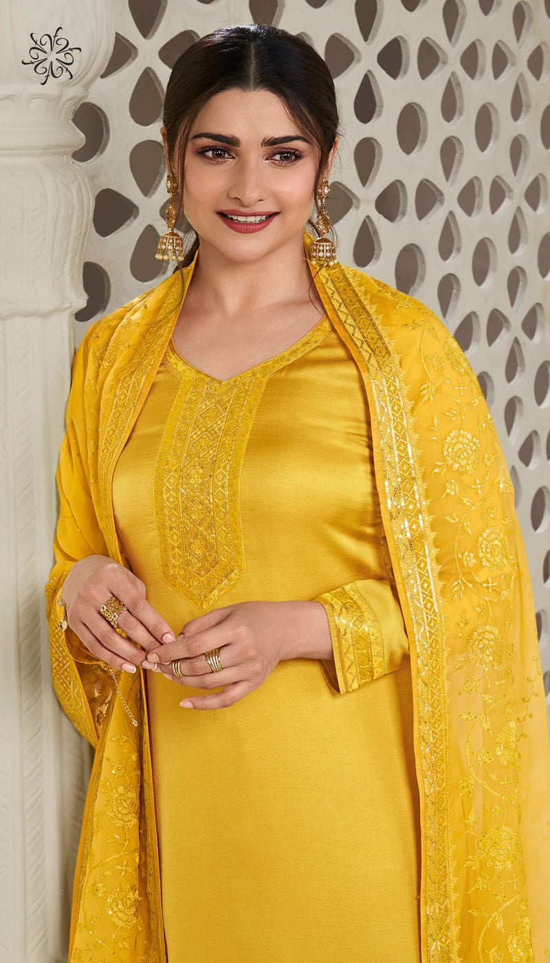 Vinay Fashion Pariniti Satin With Self Embroidery Designer Salwar Kameez
