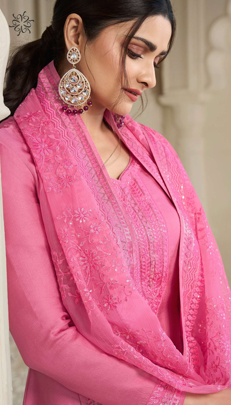 Vinay Fashion Pariniti Satin With Self Embroidery Designer Salwar Kameez