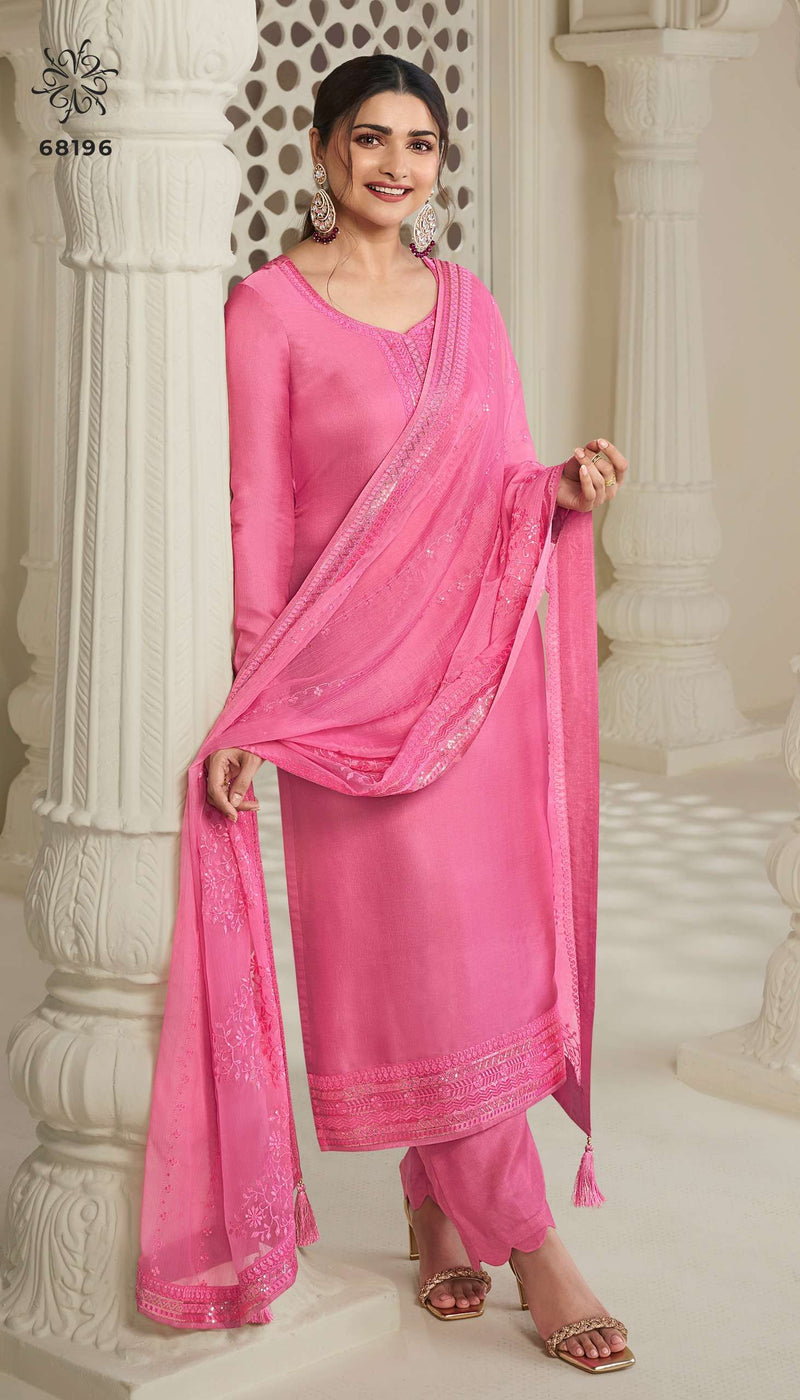 Vinay Fashion Pariniti Satin With Self Embroidery Designer Salwar Kameez