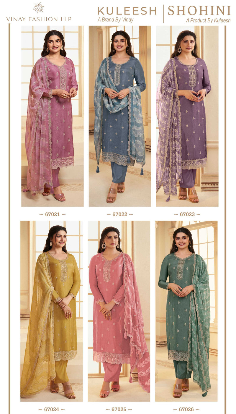 Vinay Fashion Shohini Embroidered Dola Printed Organza Work Salwar Suit