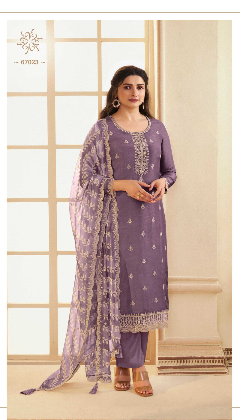 Vinay Fashion Shohini Embroidered Dola Printed Organza Work Salwar Suit