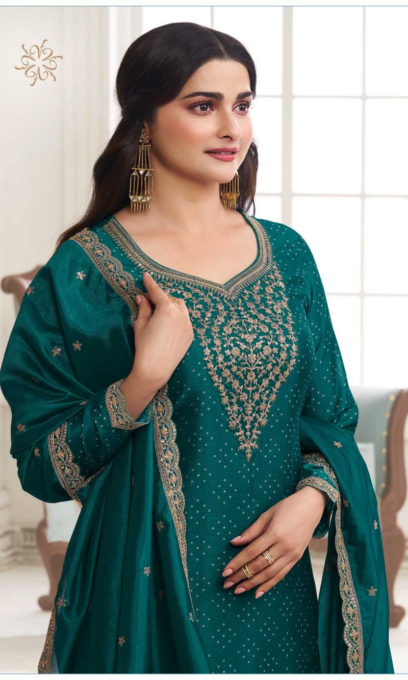 Vinay Fashion Surbhi Hitlist Digital Silk Georgette Embroiderey Work Salwar Suit