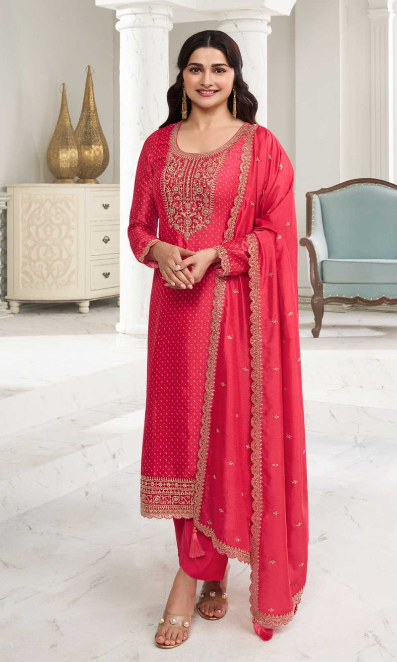Vinay Fashion Surbhi Hitlist Digital Silk Georgette Embroiderey Work Salwar Suit
