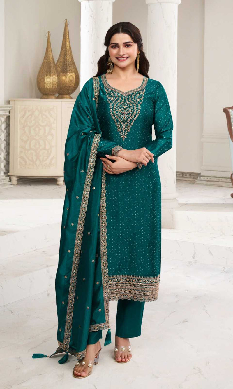 Vinay Fashion Surbhi Hitlist Digital Silk Georgette Embroiderey Work Salwar Suit