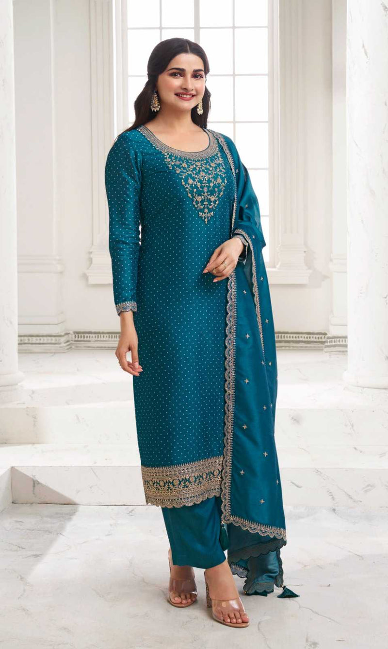 Vinay Fashion Surbhi Hitlist Digital Silk Georgette Embroiderey Work Salwar Suit