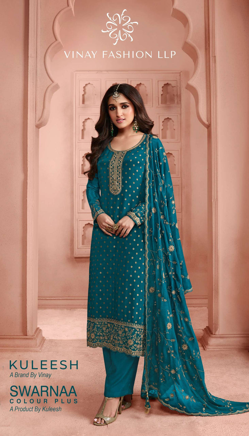 Vinay Fashion Swarnaa Colour Plus Dola Jacquard Embroidered Salwar Suit