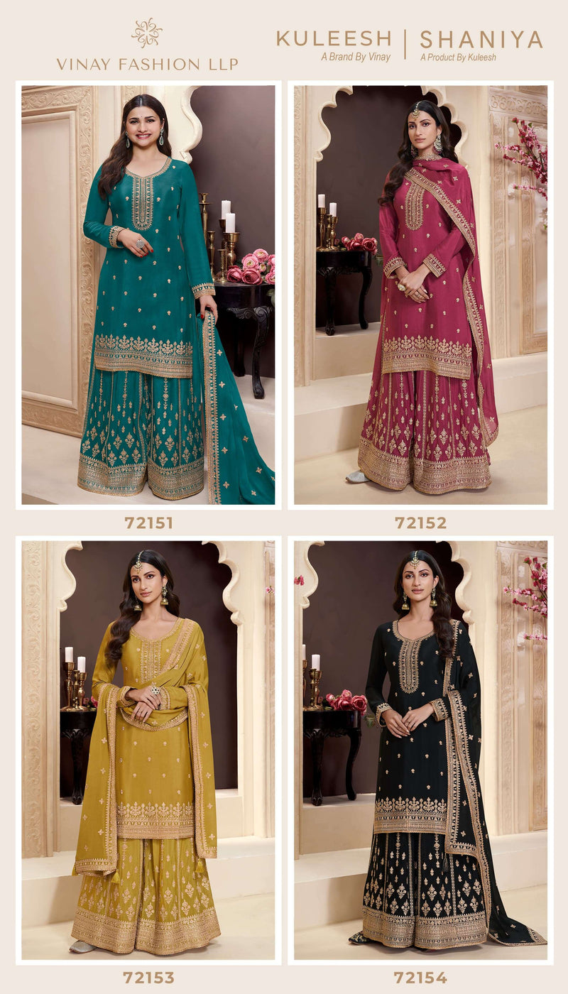 Vinay Fashion Shania Chinon Thread Embroidered Work Salwar Suit