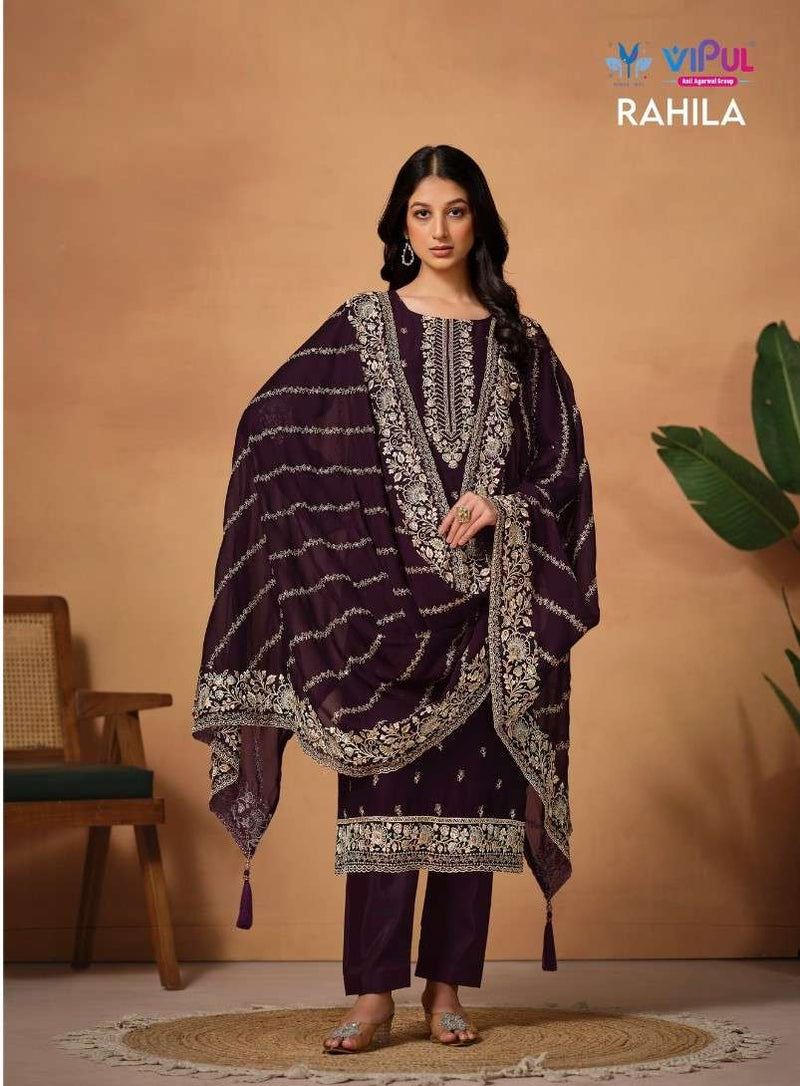 Vipul Fashion Rahila Silk Georgette Designer Party Wear Salwar Kameez