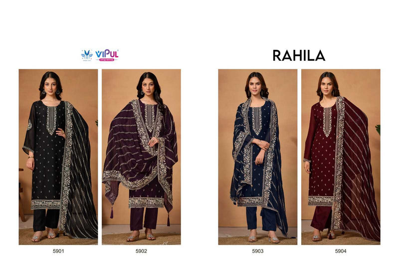 Vipul Fashion Rahila Silk Georgette Designer Party Wear Salwar Kameez