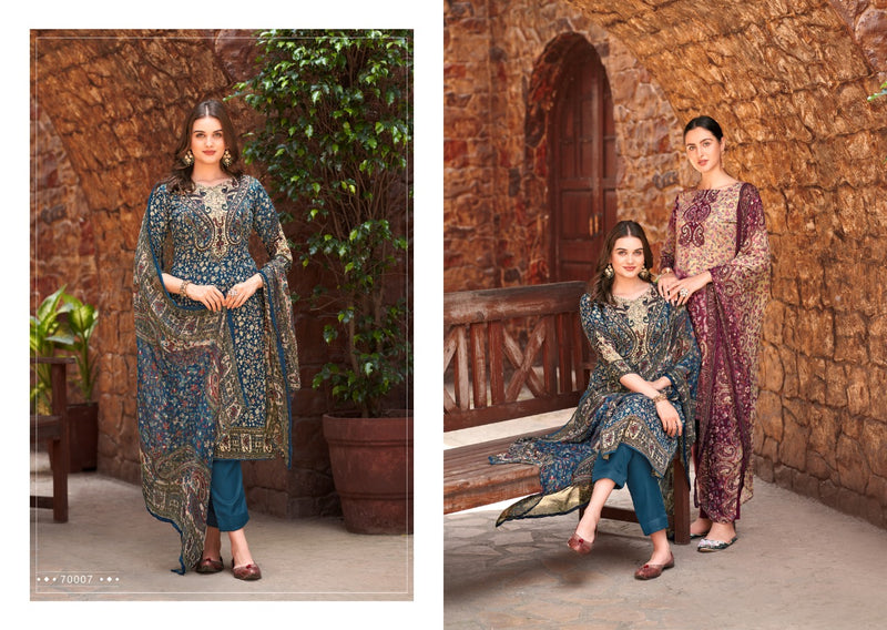 Skt Suits Winter Collection Pashmina Digital Printed Salwar Suit Collection