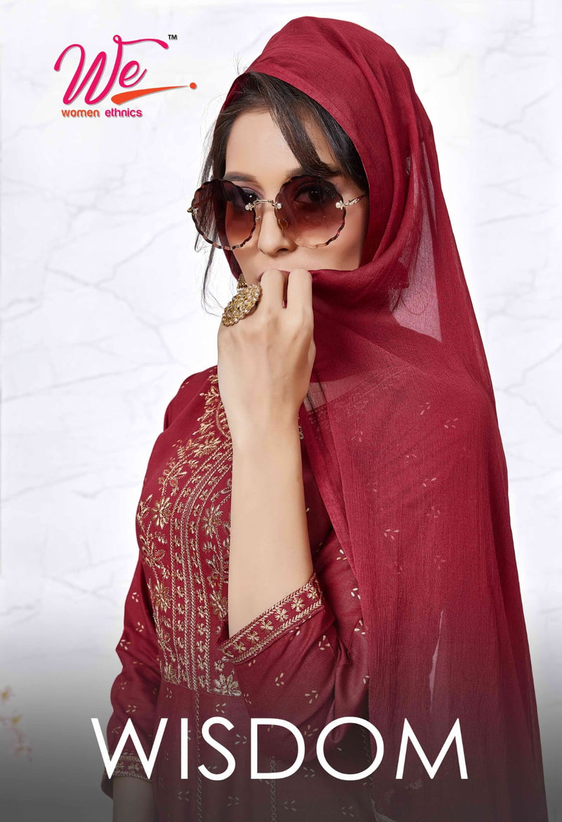 We Women Ethnics Wisdom Rayon Fancy Anarkali Kurti With Pant