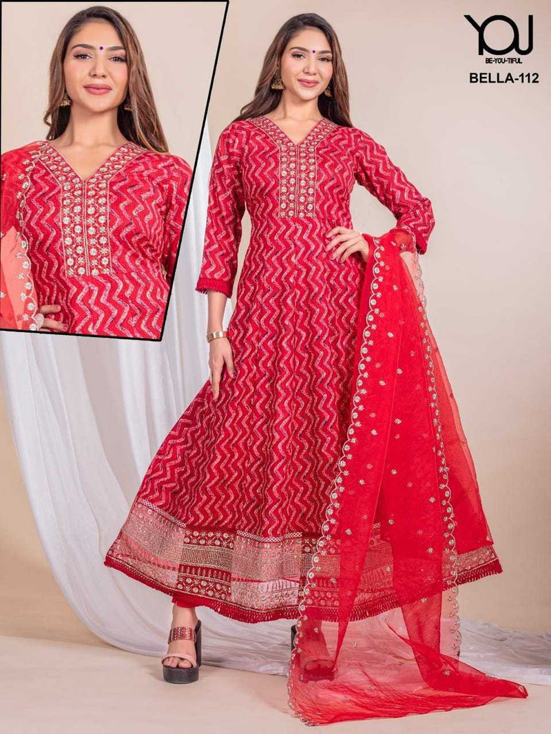 Wanna Kurti Bella Fancy Designer Self Embroidery Dress