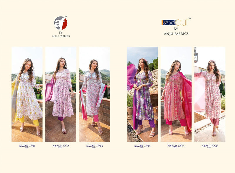 Anju Fashion Nazar Vol 4 Pure Chinon With Handwork Casual Wear Kurti