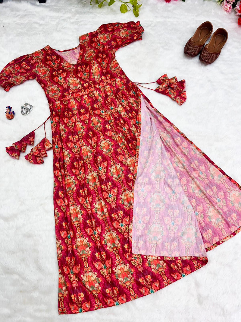 Mbl D No 295 Muslin Print Fancy Alia Cut Designer Kurtis Collection