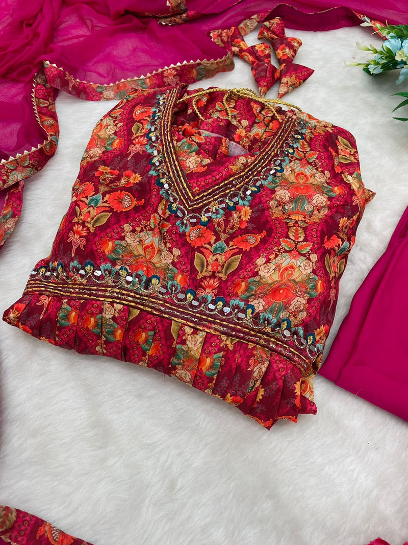 Mbl D No 283 Muslin Cotton Digital Print Alia Cut Readymade Kurti Collection
