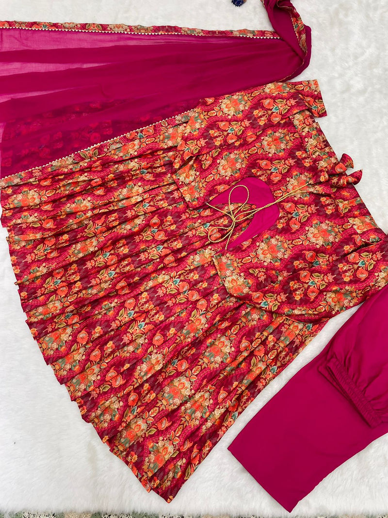 Mbl D No 283 Muslin Cotton Digital Print Alia Cut Readymade Kurti Collection