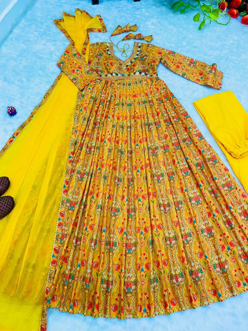 Mbl D No 283 Muslin Cotton Digital Print Alia Cut Readymade Kurti Collection