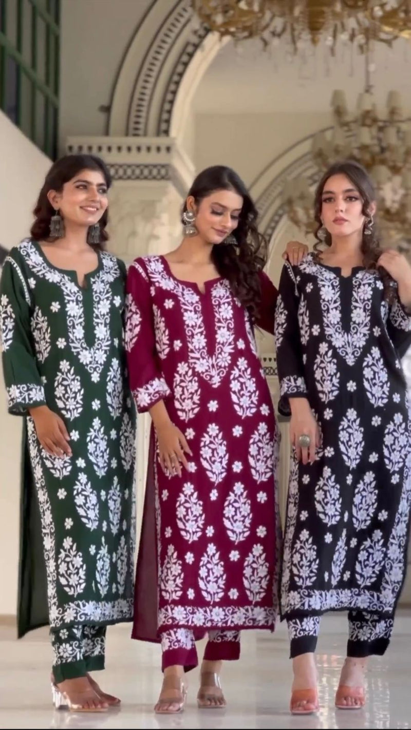 Ad D No 121 Fox Georgette With Heavy Embroidery Work Designer Kurtis