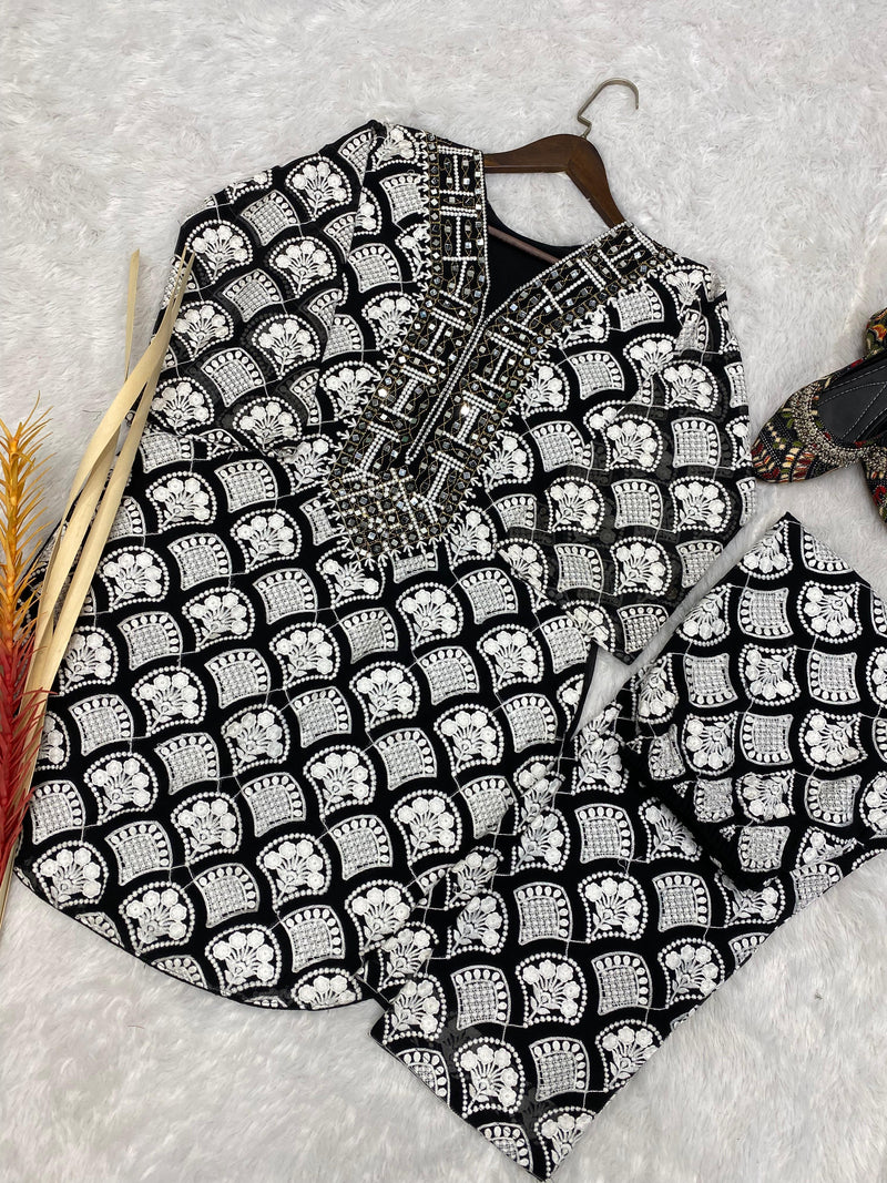 Lg D No 1759 Fox Georgette With Embroidered Readymade Kurti Collection