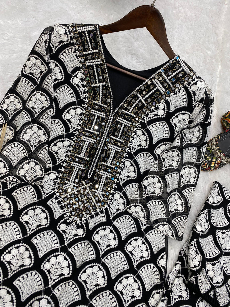 Lg D No 1759 Fox Georgette With Embroidered Readymade Kurti Collection