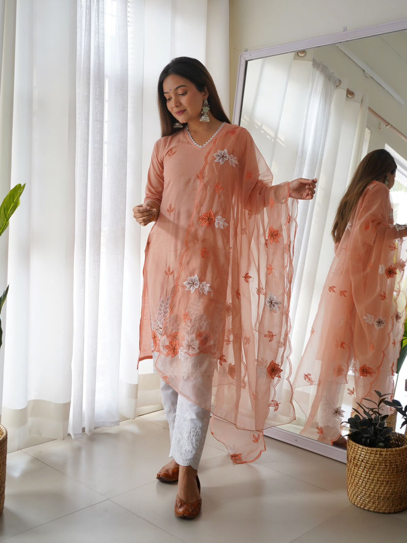 Mbl D No 228 Pc Cotton With Embroidered Readymade Single Kurtis