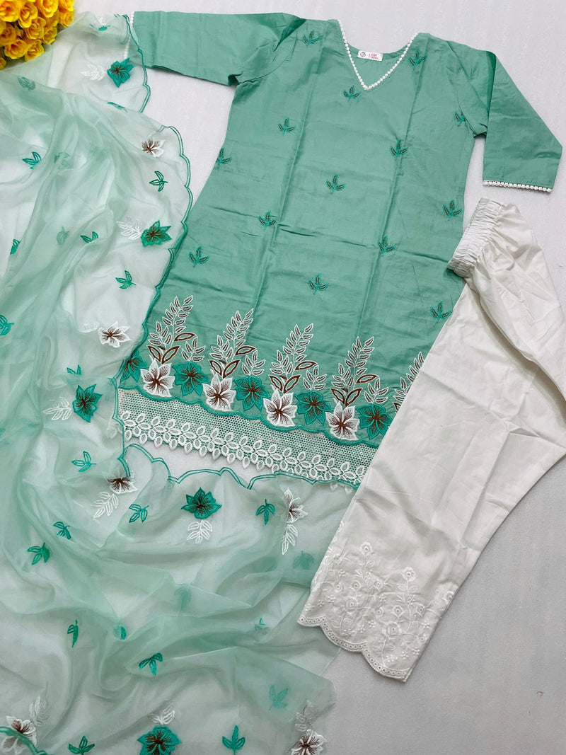 Mbl D No 228 Pc Cotton With Embroidered Readymade Single Kurtis