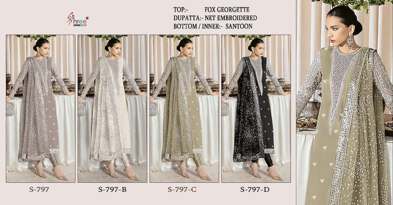 Shree Fabs S 797 Colour Fox Georgette Salwar Suit