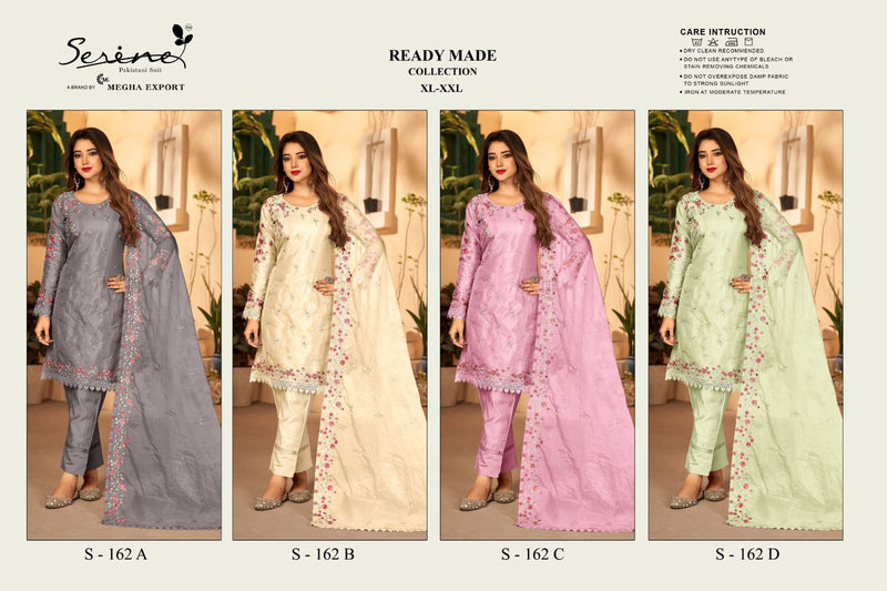 Serine DNO S 162 Organza Heavy Embroidered With Handwork Suit Collection