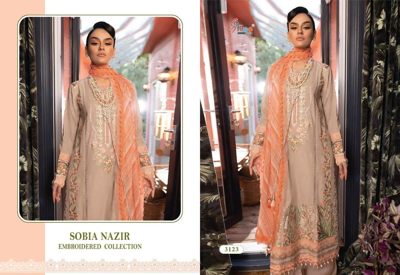 Shree Fabs Sobia Nazir Embroidered Collection Pure Cotton Embroidered Salwar Suits