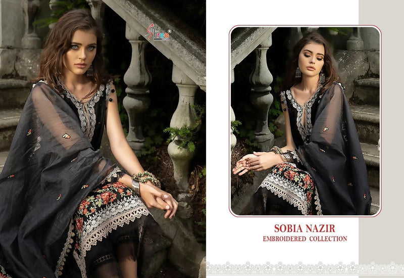 Shree Fabs Sobia Nazir Embroidered Collection Pure Cotton Embroidered Salwar Suits