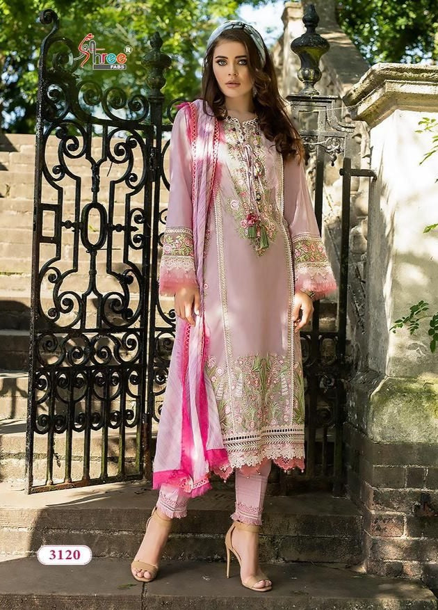 Shree Fabs Sobia Nazir Embroidered Collection Pure Cotton Embroidered Salwar Suits