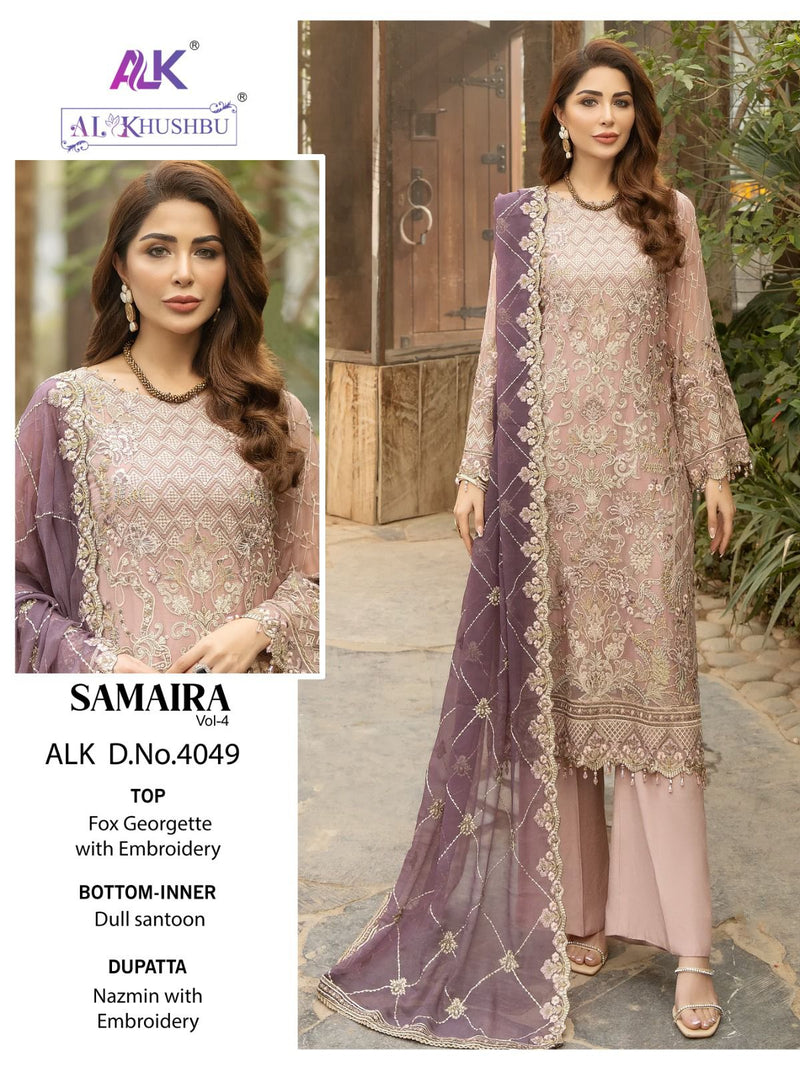 Al Khushbu Samaira Vol-4 Georgette With Heavy Embroidered Salwar Kameez