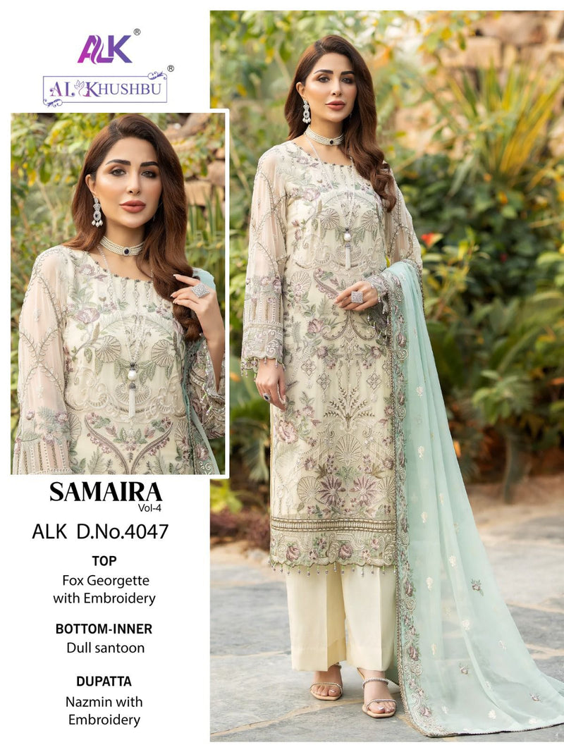 Al Khushbu Samaira Vol-4 Georgette With Heavy Embroidered Salwar Kameez