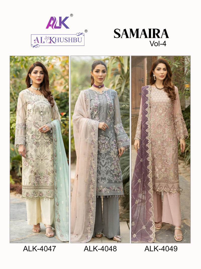 Al Khushbu Samaira Vol-4 Georgette With Heavy Embroidered Salwar Kameez