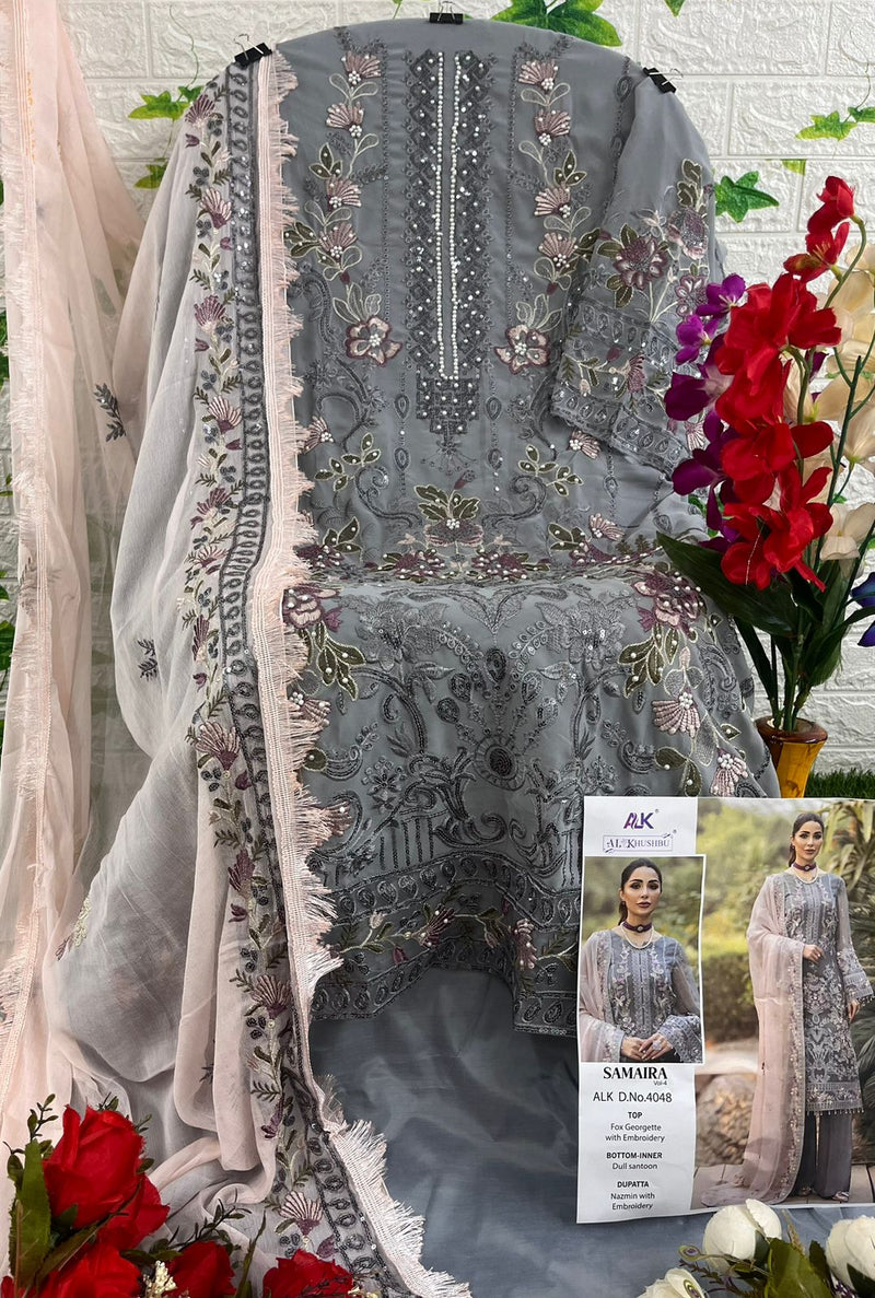 Al Khushbu Samaira Vol-4 Georgette With Heavy Embroidered Salwar Kameez