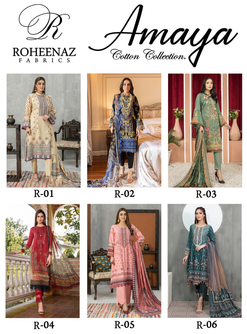 Roheenaz Fabrics Amaya Cotton Collection  Salwar Kameez