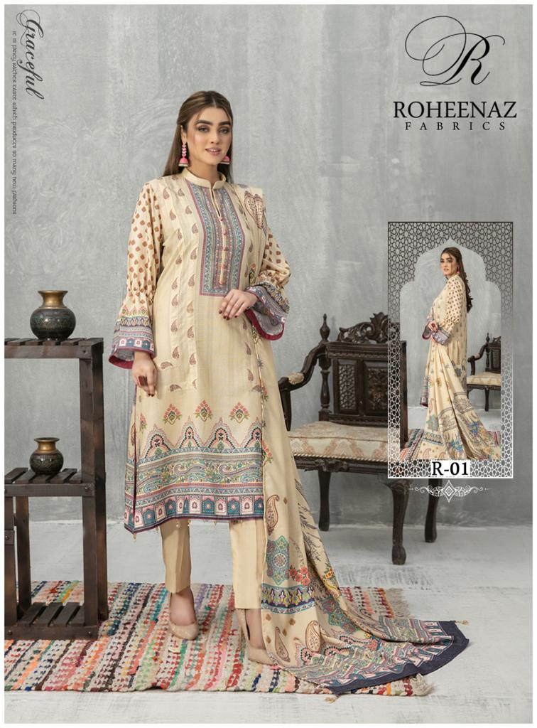 Roheenaz Fabrics Amaya Cotton Collection  Salwar Kameez
