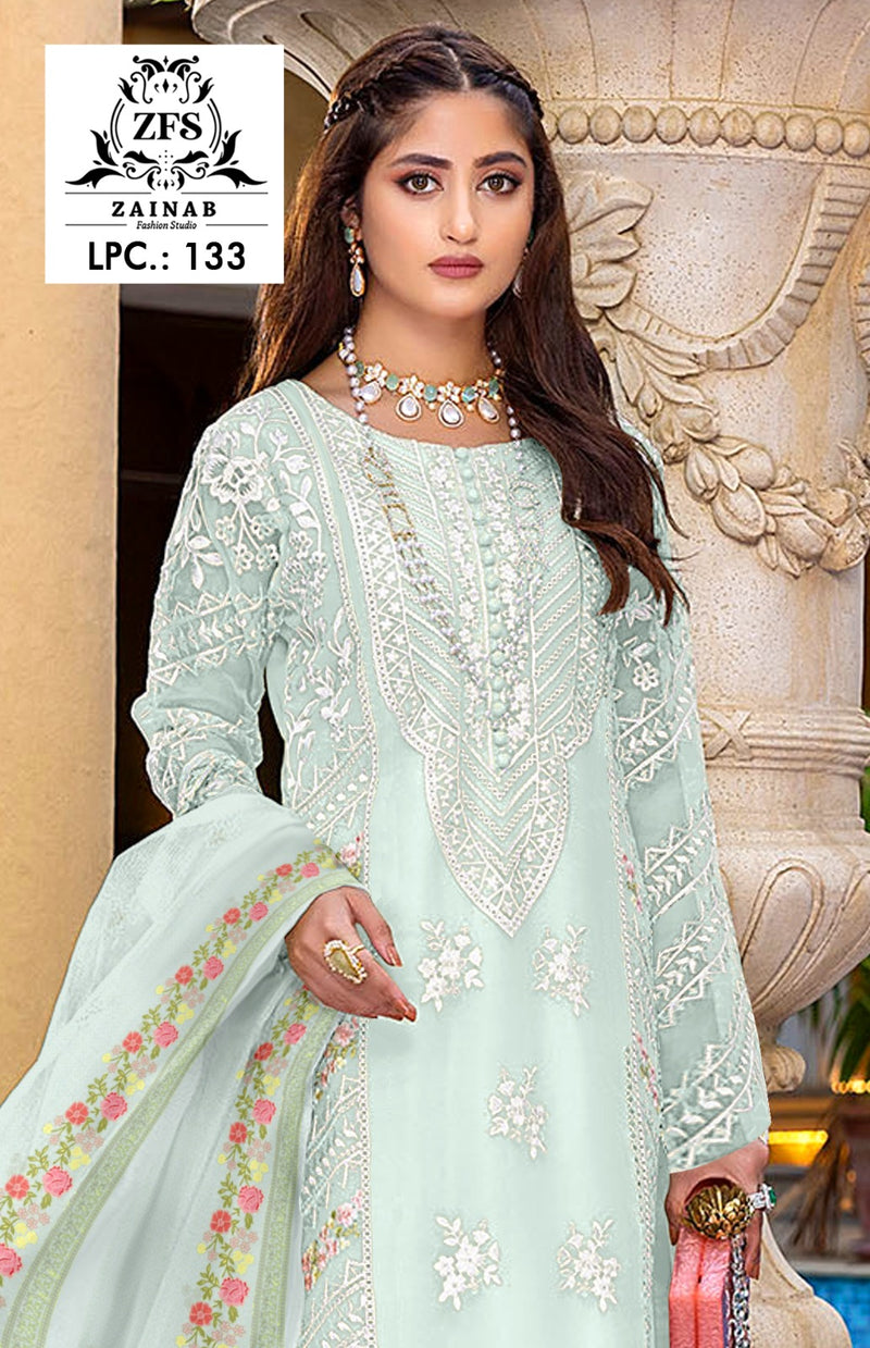Zainab Fashion Studio Lpc 133 Pure Georgette Top With Digital Print Dupatta