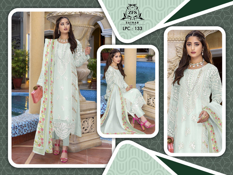 Zainab Fashion Studio Lpc 133 Pure Georgette Top With Digital Print Dupatta